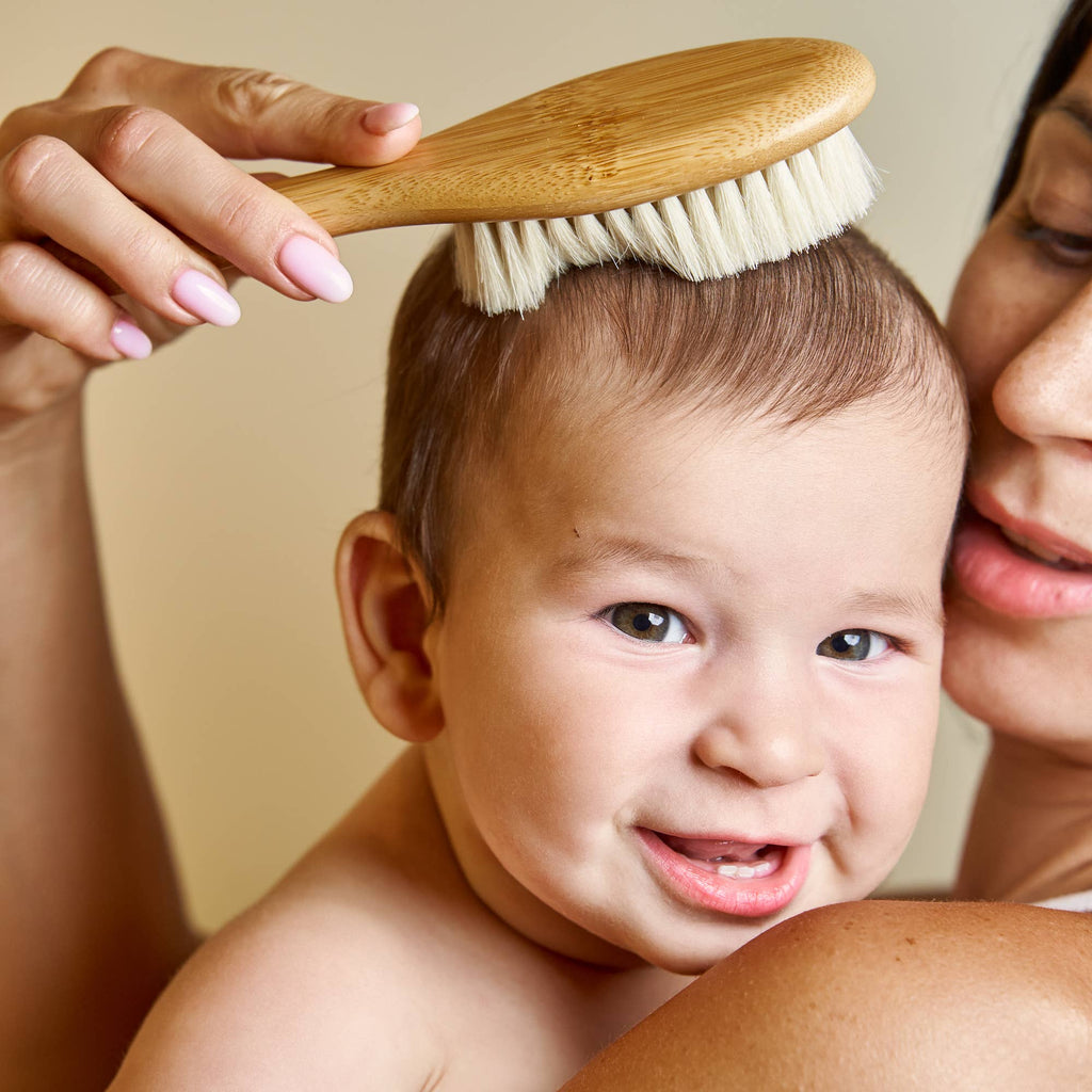 Bamboo Baby Hairbrush | Soft Natural Bristle Brush