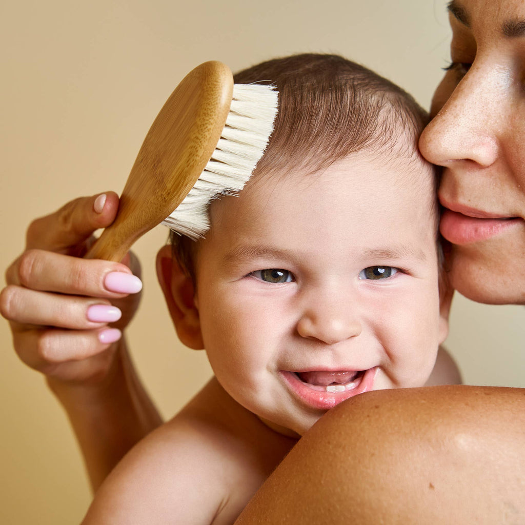 Bamboo Baby Hairbrush | Soft Natural Bristle Brush