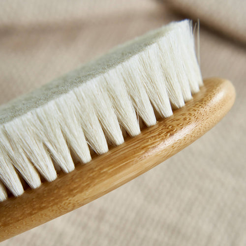 Bamboo Baby Hairbrush | Soft Natural Bristle Brush