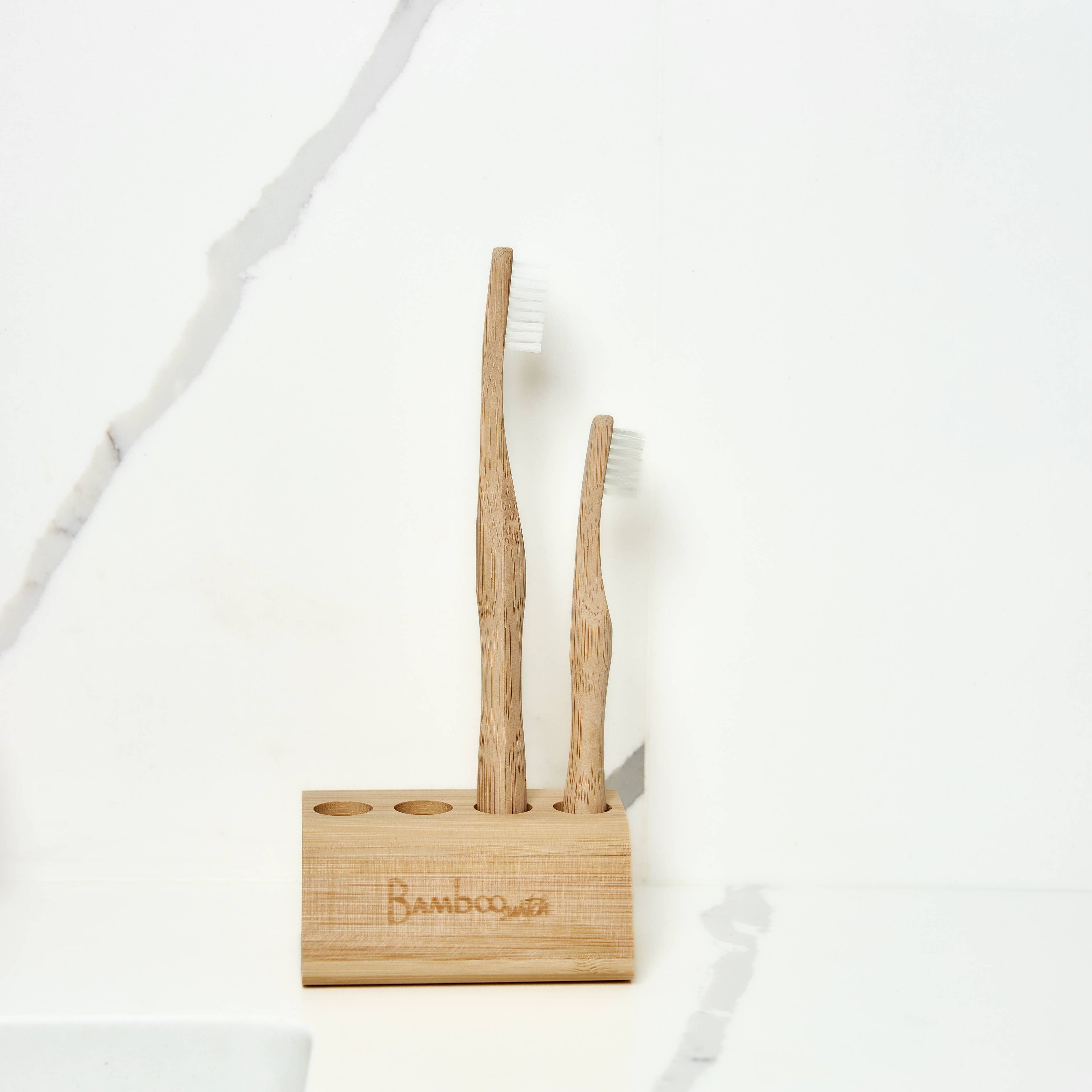 Bamboo Toothbrush Family Stand