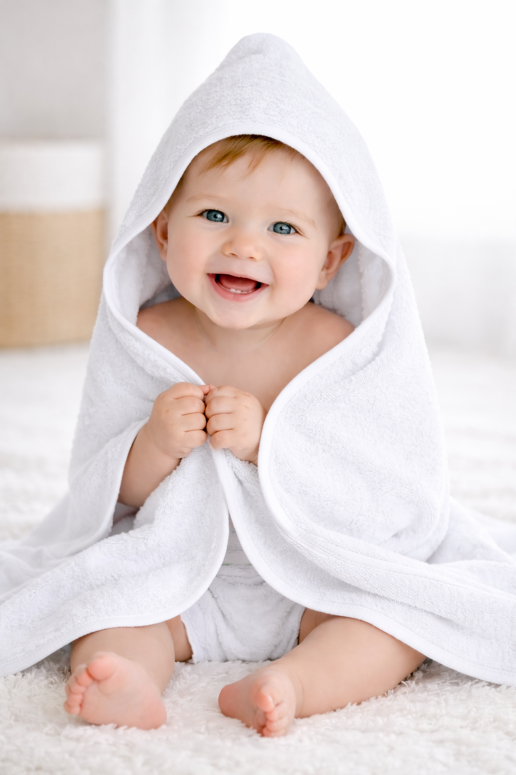 Bamboo Hooded Baby Towel | Ultra-Soft Bath Towel for Newborns & Infants