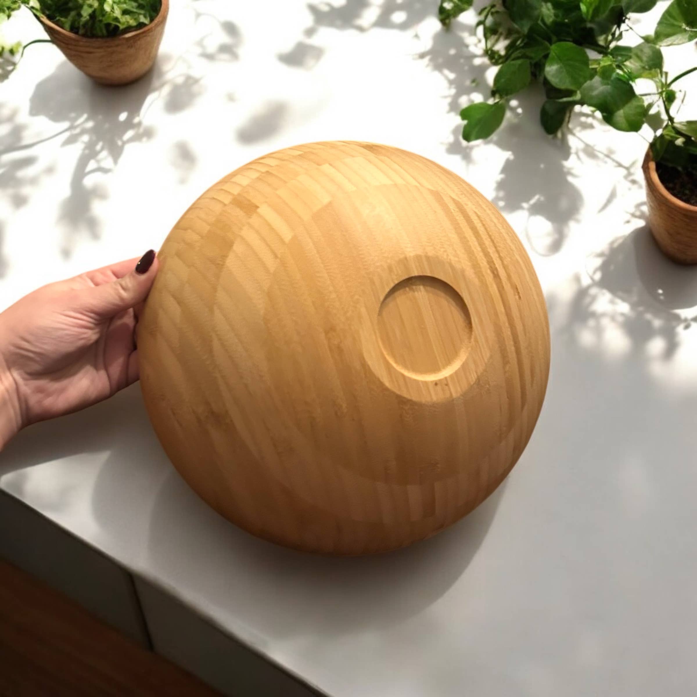 Bamboo Serving Bowl | Natural Wood Serveware