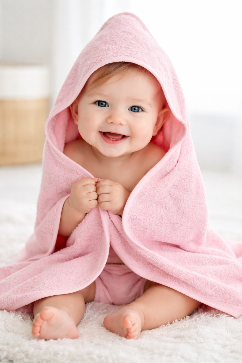 Bamboo Hooded Baby Towel | Ultra-Soft Bath Towel for Newborns & Infants
