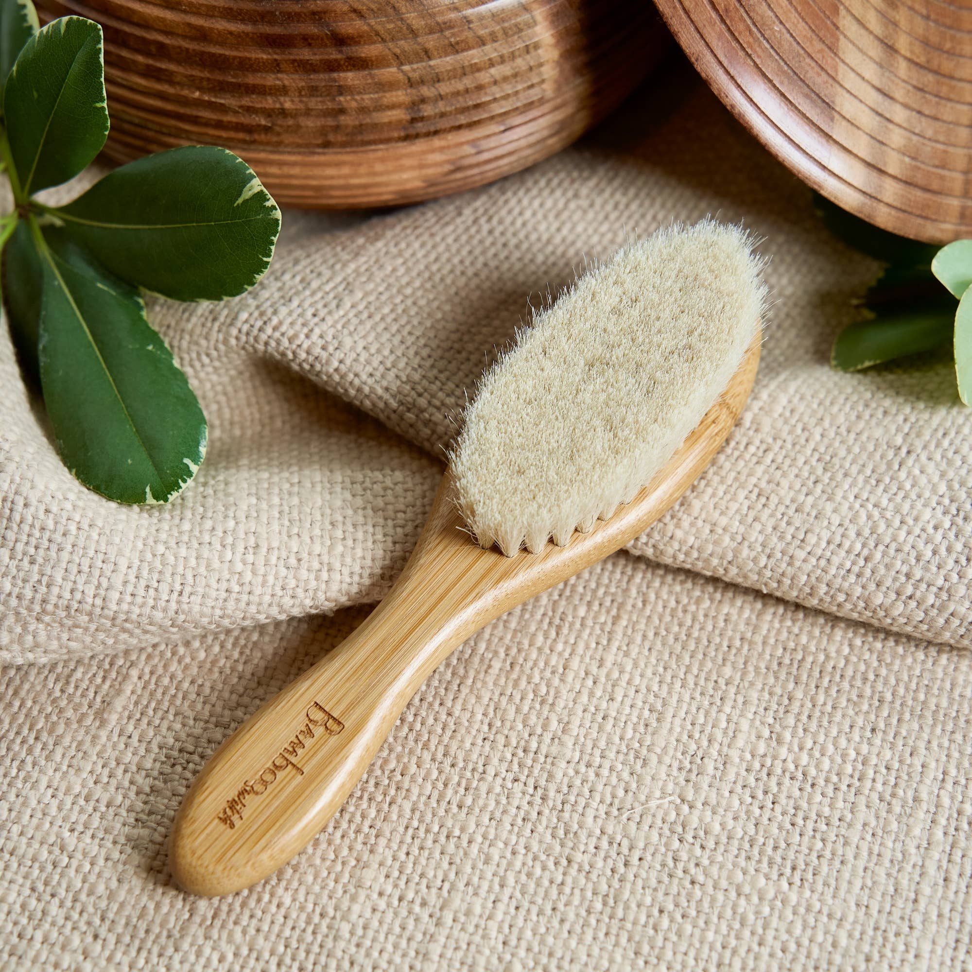 Bamboo Baby Hairbrush | Soft Natural Bristle Brush