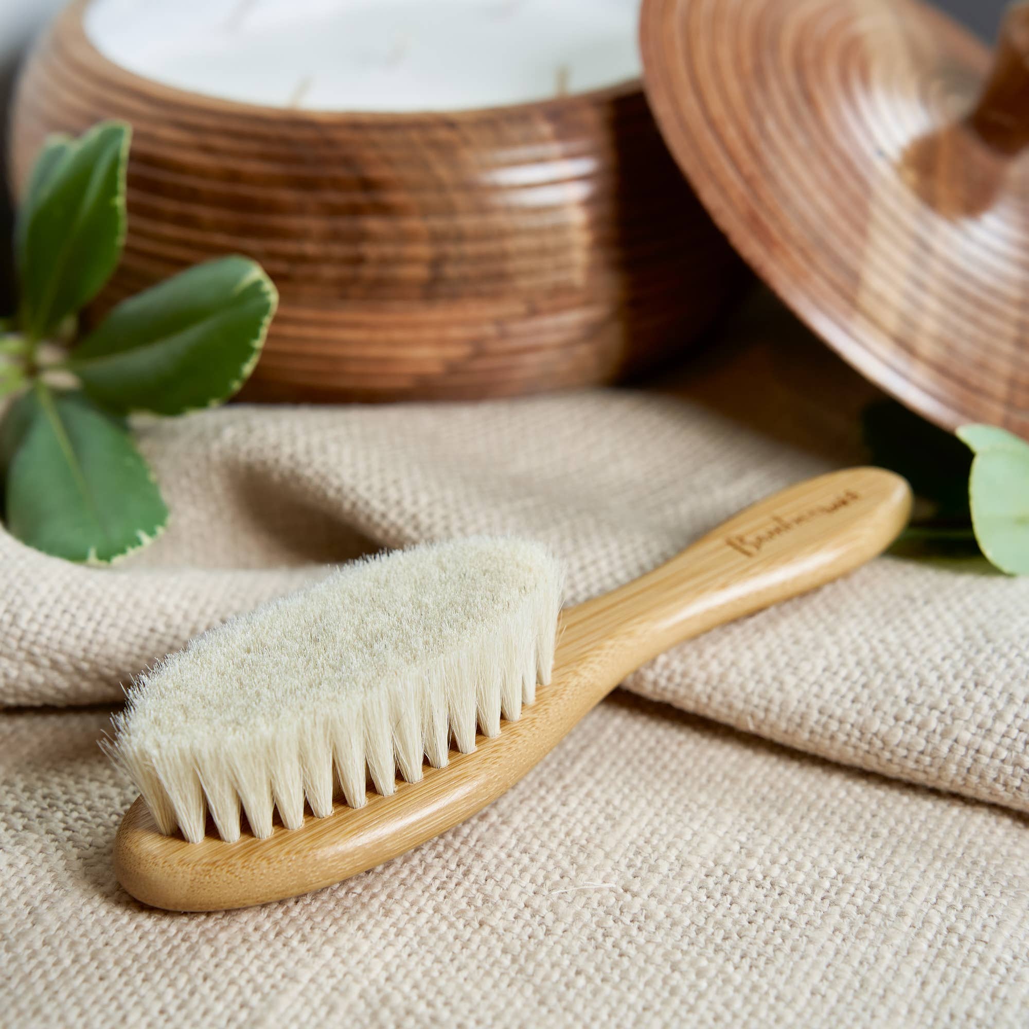 Bamboo Baby Hairbrush | Soft Natural Bristle Brush