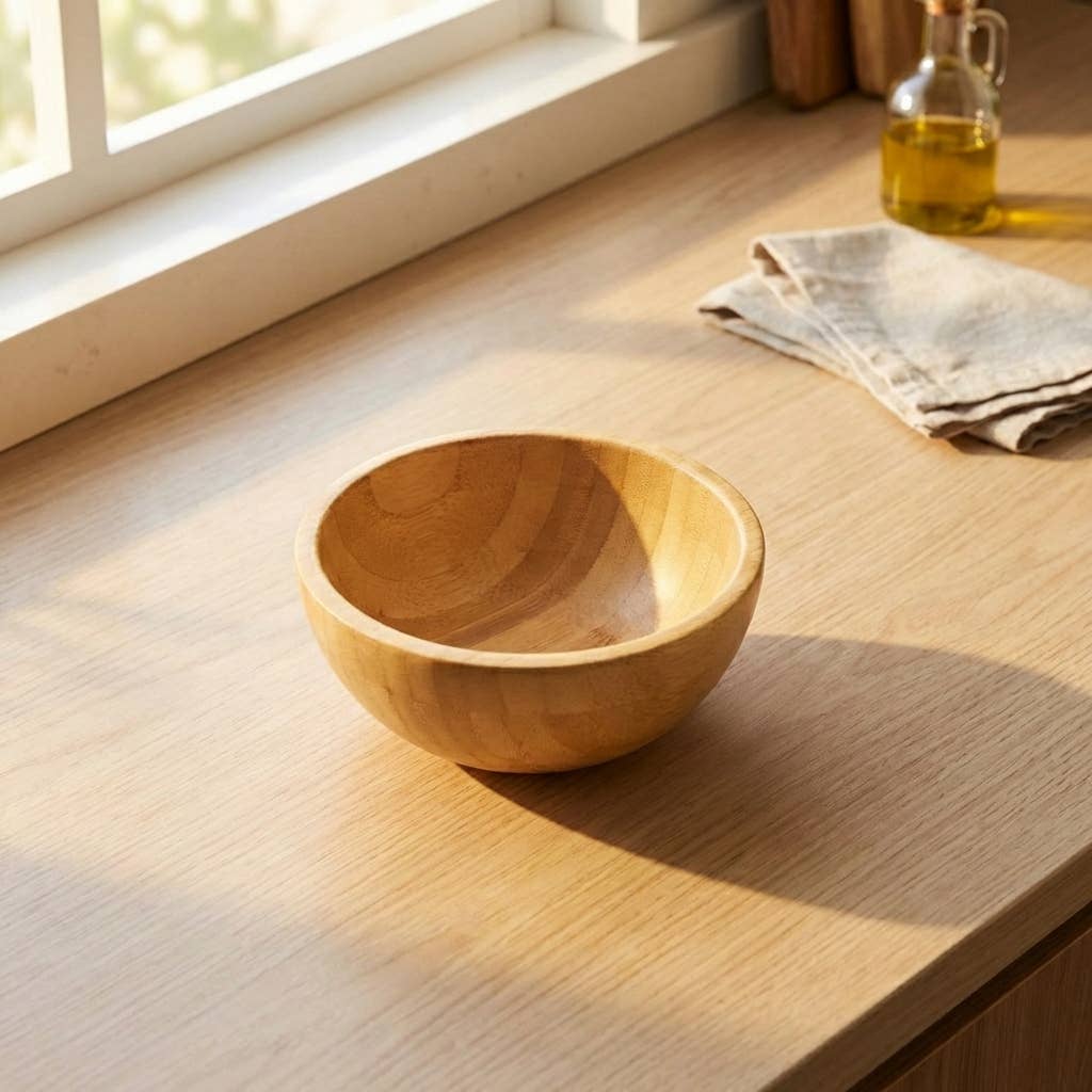 Bamboo Serving Bowl | Natural Wood Serveware