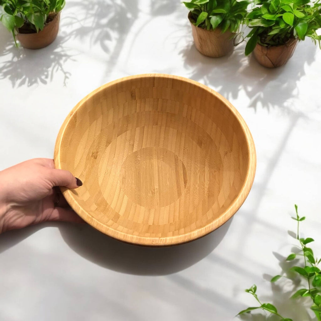 Bamboo Serving Bowl | Natural Wood Serveware