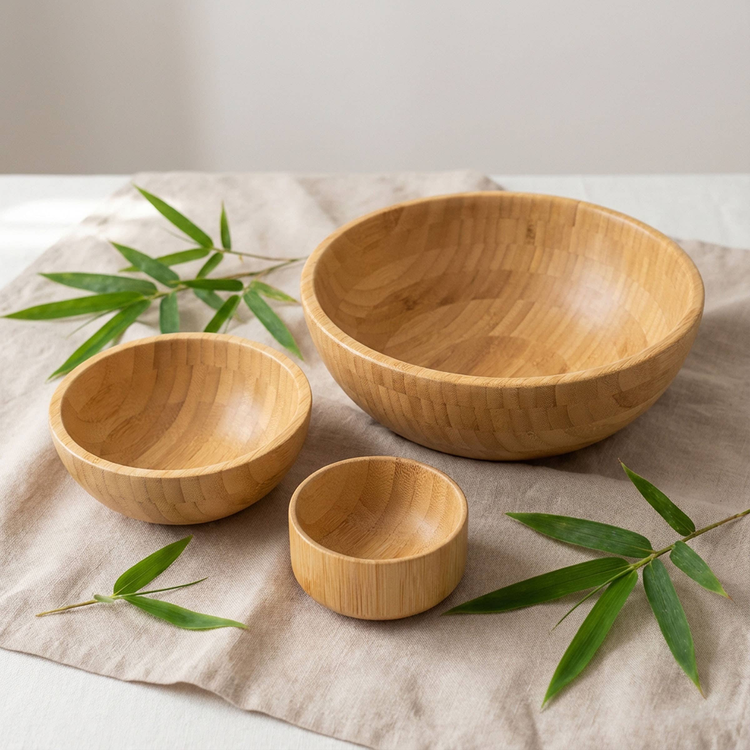 Bamboo Serving Bowl | Natural Wood Serveware